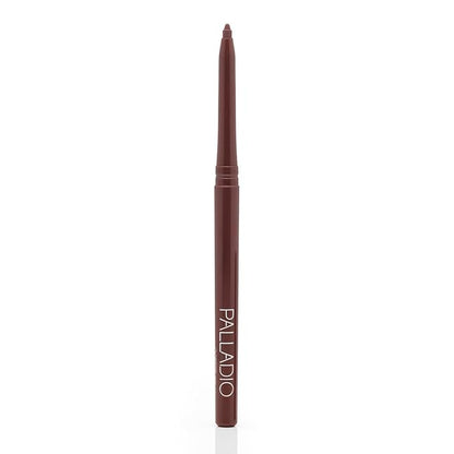 Palladio Retractable Waterproof Lip Liner High Pigmented and Creamy Color Slim Twist Up Smudge Proof Formula with Long Lasting All Day Wear No Sharpener Required, Coffee