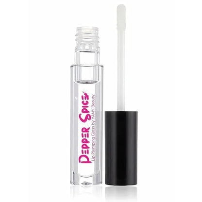 Pepper Spice Lip Plumper Lip Gloss - Plumper Lips All Day - Non-Sticky - Clear Finish Smooth Application - Vegan Formula