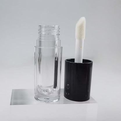 COSIDEA 30pcs Black Empty 6ml 0.2oz Lip Gloss Tubes with Big Doe Foot Wand，Round Lipgloss Containers，Concealer Tube Cosmetic Packing Container Bulk Wholesale