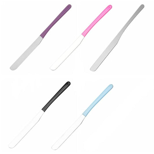 5PCS Stainless Steel Makeup Spatula, Makeup Mixing Rods, Foundation Liquid Foundation Mixer, Cosmetic Mixing Tool for Foundation Eye Shadow Cream, Stainless Steel Toning Sticks