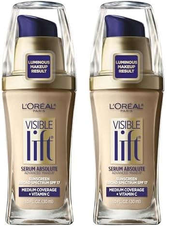 L’Oréal Paris Visible Lift Serum Absolute Foundation, Light Ivory, 1 Ounce (Pack of 2)