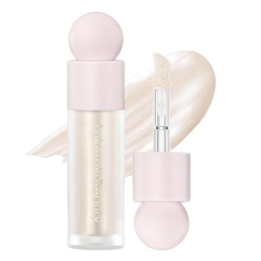 Mysense Liquid Highlighter Makeup, Natural Luminous Face Body Highlighter, Silky Smooth Lightweight Luminizer, Waterproof Long Lasting Face Illuminator Make up, #01 Moonlight White