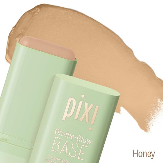 Pixi Beauty On-the-Glow Base| Tinted Moisturizer Foundation Stick | Honey: Medium, tan shade| 0.6 oz / 19g