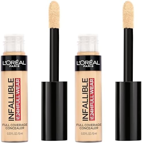L’Oréal Paris Makeup Infallible Full Wear Waterproof Matte Concealer, Cashmere (Pack of 2)
