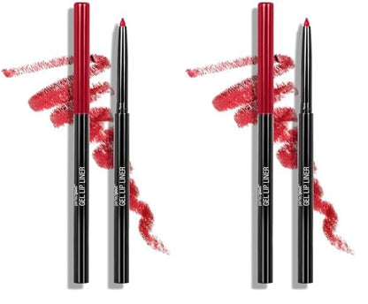 wet n wild Lip Liner Perfect Pout Matte Retractable Gel Lip Liner Pencil, Red The Scene (Pack of 2)