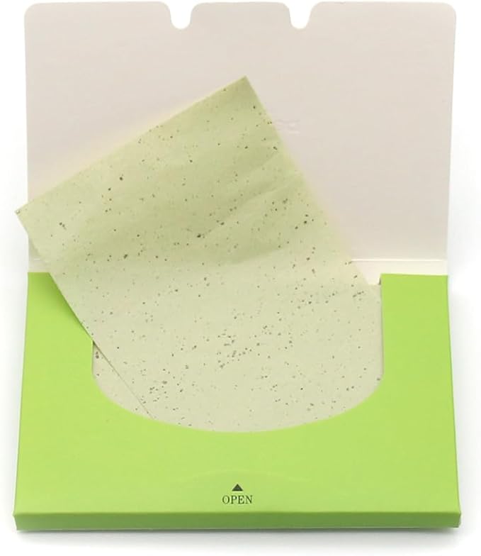 Kissy miss Green tea oil blotting sheets for face,500 sheets in 5 Pack,lift away excess oil,easy to slip into your purse, makeup bag, or even your pocket