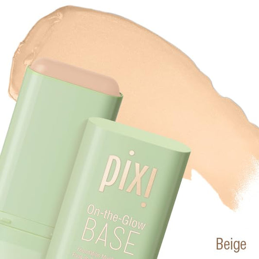Pixi Beauty On-the-Glow Base| Tinted Moisturizer Foundation Stick | Beige: Medium, neutral shade| 0.6 oz / 19g