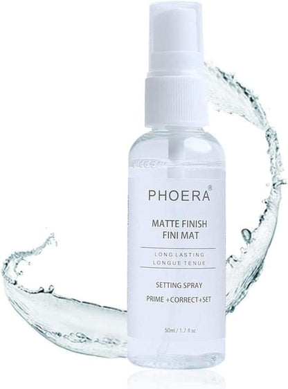 Full Coverage Makeup Set with 2x Foundation (102 Nude & 104 Buff Beige), Face Primer Gel, Cool Beige Powder & Setting Spray - Complete Face Cosmetics Kit for Women