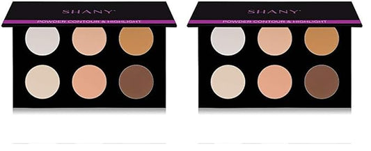 SHANY Powder Contour & Highlighter Sculpting Palette - Layer 3 - Refill for the 6 Layer Mini Masterpiece Collection Makeup Set (Pack of 2)
