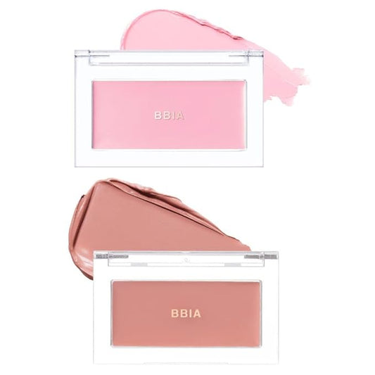 BBIA Ready To Wear Downy Cheek Cream Blush 2P Set (07 DOWNY ANGEL + 06 DOWNY FIG) / Blendable and Lightweight Cheek Makeup, Highly Pigmented with Long Wearing Formula