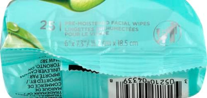 Pond's Vitamin Micellar Wipes For Dry Skin Hydrate Aloe Vera Removes Waterproof Makeup 25 Wipes (Pack of 2)