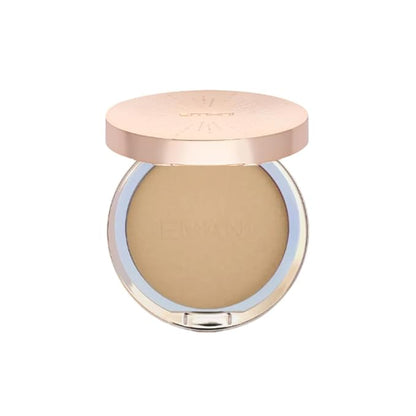 Emani Flawless Matte Powder Foundation Makeup for Sensitive Skin, Natural Mineral Foundation Compact with Buildable Coverage, Oil Control, Talc Free, Cruelty-Free & Vegan, Deep Golden