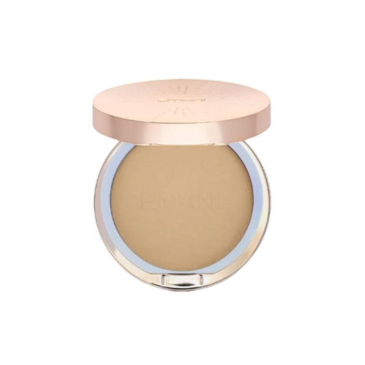 Emani Flawless Matte Powder Foundation Makeup for Sensitive Skin, Natural Mineral Foundation Compact with Buildable Coverage, Oil Control, Talc Free, Cruelty-Free & Vegan, Deep Golden