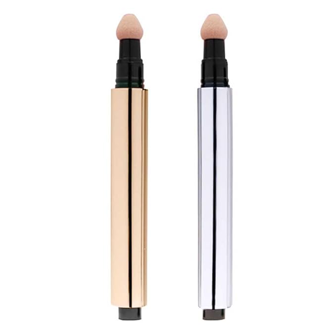 2 Pcs 3ml Empty Concealer Tubes Liquid Foundation Tubes Refillable BB Cream Pressing Pen Tubes Portable Cosmetic Makeup Containers