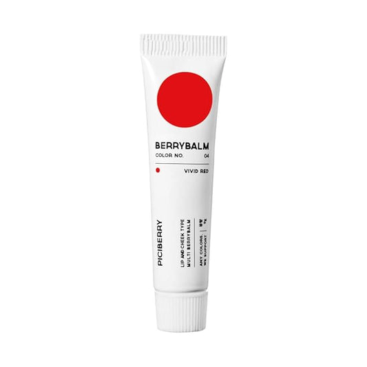 Berrybalm(Vivid Red), lip & cheek balm, multi blush, moisturizing and matte, highly pigmented, long lasting formula