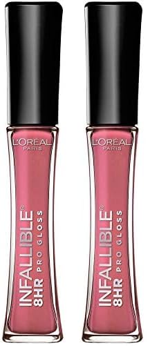 L’Oréal Paris Makeup Infallible 8 Hour Hydrating Lip Gloss, Sunset, 0.5 Ounce (Pack of 2)