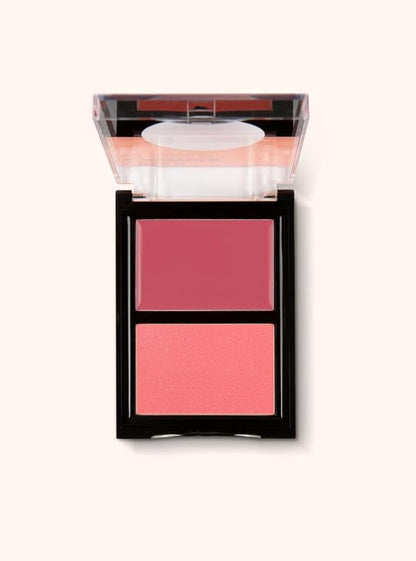 Absolute New York Cheeky Bloom Blush Infused with Hyaluronic Acid, Buildable Cream and Powder Base, Buildable High Pigment Coverage (MFCB02 Soft Hisbiscus)