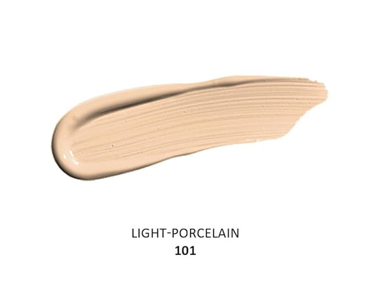 LB HD Liquid Foundation – Makeup Foundation with Hyaluronic Acid, Vitamin E – Hydrating Full Coverage Foundation for Smooth Complexion – Paraben-Free Formula for All Skin Types – Light Porcelain