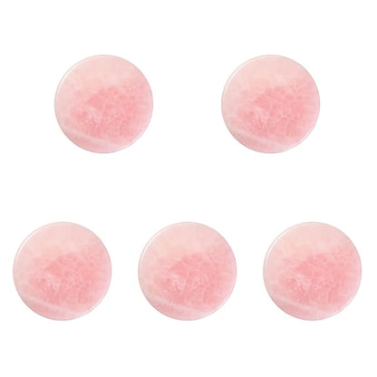 Beaupretty 5 Pieces Grafted Eyelash Jade Stones Eyelash Extension Pallet Holder Round Pallet Pad Resin Nail Art Plate Palette Makeup Palette (Pink)