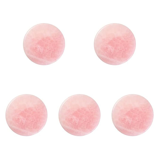 Beaupretty 5 Pieces Grafted Eyelash Jade Stones Eyelash Extension Pallet Holder Round Pallet Pad Resin Nail Art Plate Palette Makeup Palette (Pink)