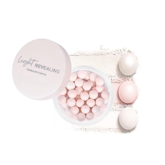 5 Colors Shimmer Matte Setting Powder with Puff, Oil Control Face Loose Translucent Powder Makeup,Brighten Longlasting Finishing Powder,Lightweight Waterproof Soft Focus Blurring Powder, 01