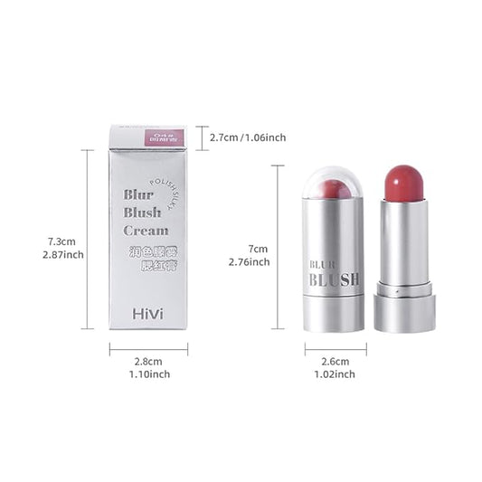 LAMUSELAND Cream Blush Stick, Multi Use Waterproof Natural Face Blush, Moisturize, Long-lasting, Pigmented & Blendable, Matte Makeup Blush Stick for Cheeks Eyes Lips (1, 04, M)