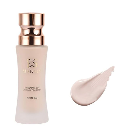 LAMUSELAND Matte Liquid Foundation Makeup, Full Coverage Lightweight Long-lasting Flawless Foundation Concealer Makeup for All Skin (01, M)