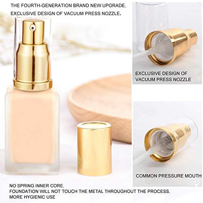 （3 colors）2 Pack Foundation Pump Replacement for MAC and EL Double Wear(Gold/Black)