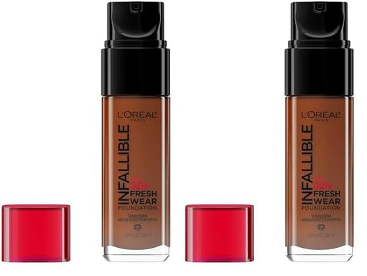 L’Oréal Paris Makeup Infallible Up to 24 Hour Fresh Wear Foundation, Deep Amber, 1 fl; Ounce (Pack of 2)