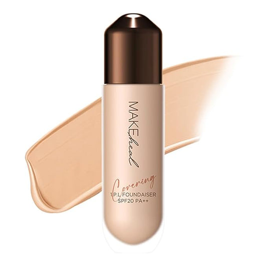 1.P.L FOUNDAISER FOUNDATION matte finish, liquid foundation with wand, long lasting full coverage, blendable, 28g 0.99 fl Oz [23-N REV LIGHT]