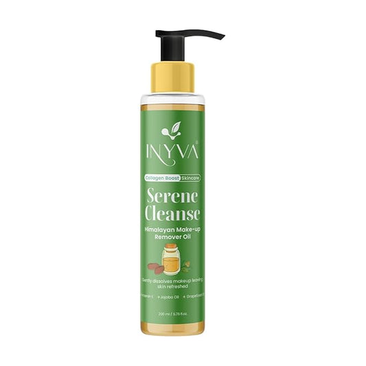 Serene Cleanse: Himalayan Makeup Remover Oil | Pore Cleansing & Nourishing Formula | With Vitamin E, Jojoba & Grapeseed Oils | Vegan & Cruelty-Free (6.7 Oz)