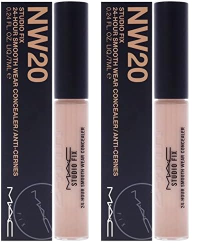 MAC Studio Fix 24 Hour Smooth Wear Concealer - NW20 Concealer Women 0.23 oz (Pack of 2)