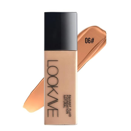 LAMUSELAND Full Coverage Foundation Makeup, Matte Liquid Waterproof Long-lasting Oil-free Foundation Stick Concealer for All Skin (06, M)