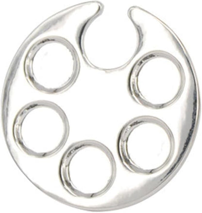 Silver Mini Manicure Palette Metal Paint Palette Finger Rings Nail Art Tools Makeup Palettes