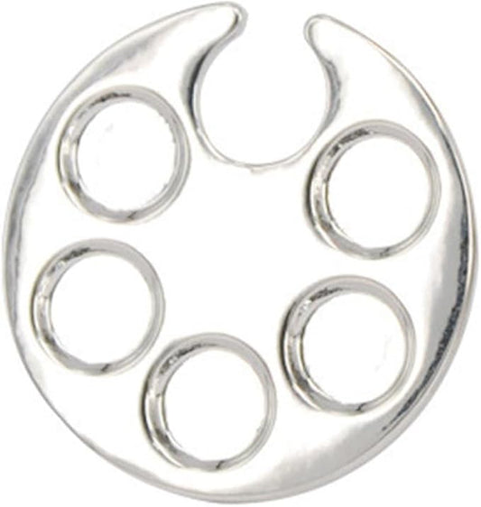 Silver Mini Manicure Palette Metal Paint Palette Finger Rings Nail Art Tools Makeup Palettes