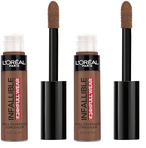 L'Oréal Paris Makeup Infallible Full Wear Waterproof Matte Concealer, Coffee (Pack of 2)