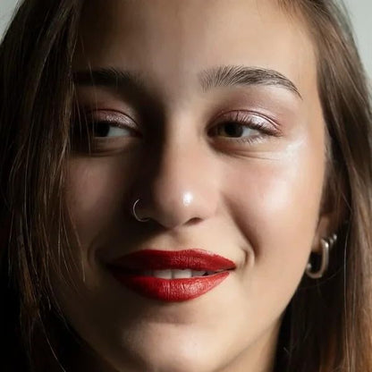 2-in-1 Cream Cheek Blush + Lip Color | Natural Mineral pigment | Soft Lips with natural oils and Vitamin E | 100% Plant ingredients, Vegan (Vibrant RED/Matte-Scarlet, 0.25fl oz)