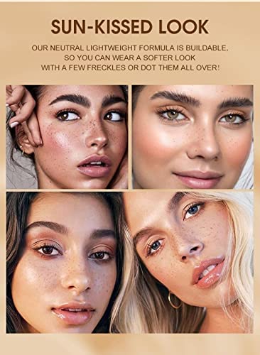 Freckle Pen,2 Colors Natural Lifelike Fake Freckles Makeup Pen,Magic Freckle Color Makeup Tool(Dark Brown+Light Brown)