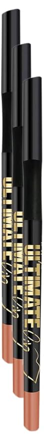 L.A. Girl Ultimate Intense Stay Auto Lipliner, Forever Bare, 0.01 oz.,Brown,GP341 (Pack of 3)