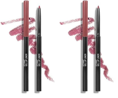 wet n wild Lip Liner Perfect Pout Matte Retractable Gel Lip Liner Pencil, Purple Lay Down the Mauves (Pack of 2)