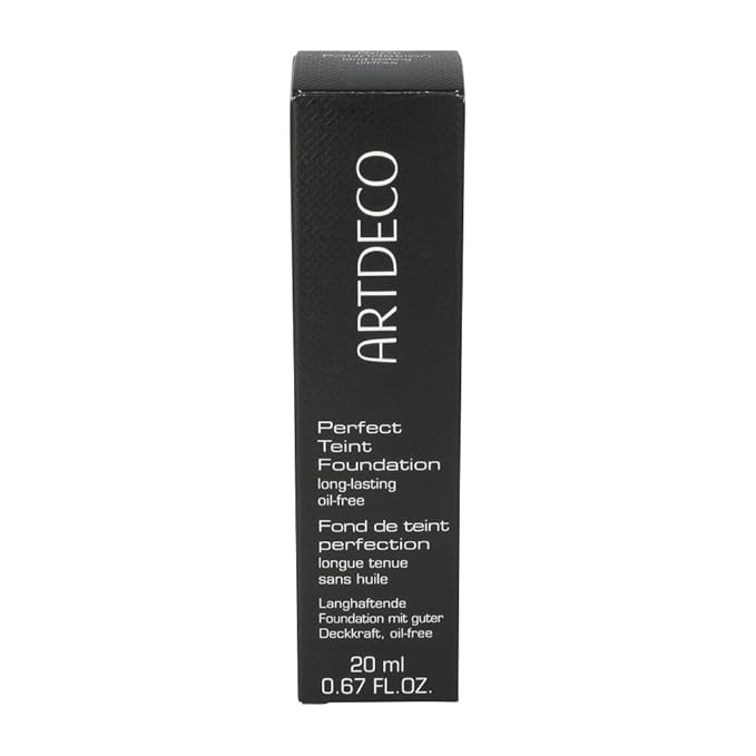 ARTDECO Perfect Teint Foundation - Golden Biscuit N°52 - Lightweight Liquid Formula - Medium to Full Coverage - Without Mask-Like Effect - Conceals Imperfections - Vegan Makeup - Hyaluron - 0.67 Fl Oz