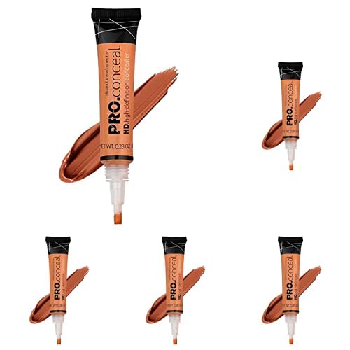 L.A. Girl Pro Conceal HD Concealer, Chestnut, 0.28 Ounce (Pack of 5)