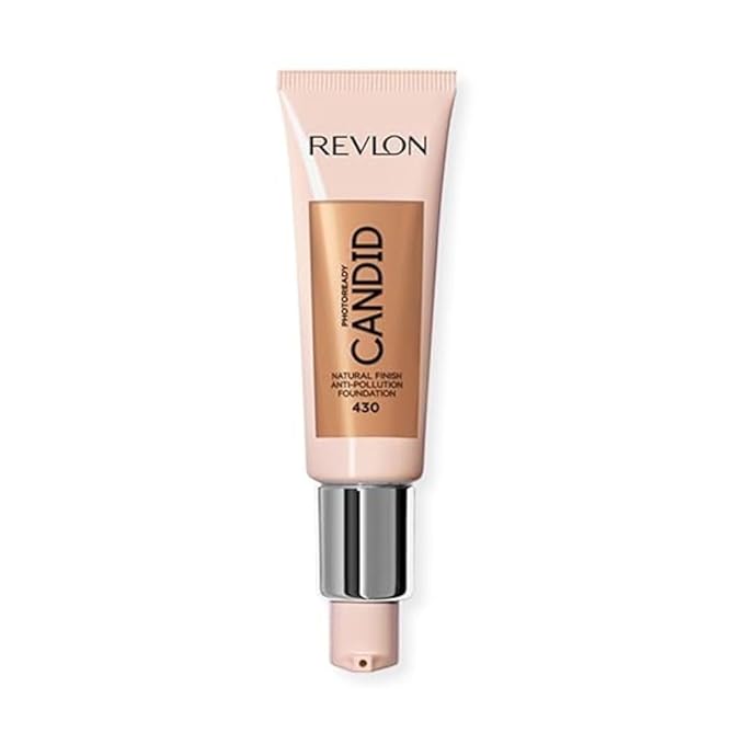 Revlon PhotoReady Candid Natural Finish Foundation, with Anti-Pollution, Antioxidant, Anti-Blue Light Ingredients, 510 Cappuccino, 0.75 fl. oz.