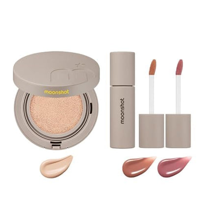 Moonshot KOREA Conscious Fit Mellow Lip Tint&Foundation Lip Stain Gift Set k-beauty, (Foundation Lip Stain Set (21C+01 Uni Beige+02 Wormhole Mystery, 1)