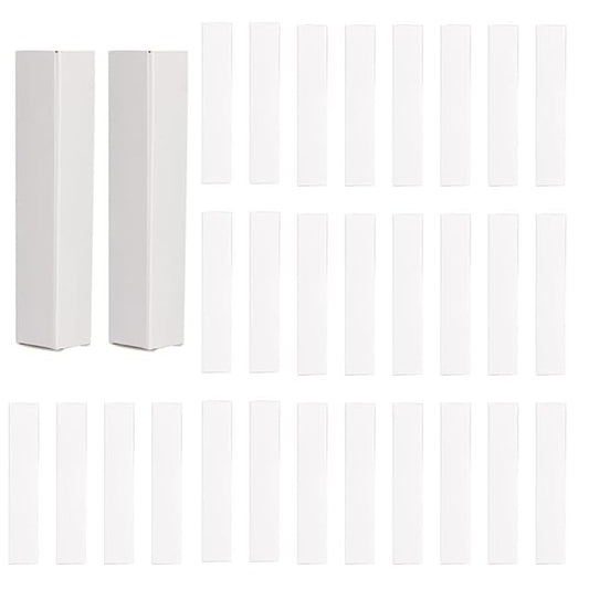 COSIDEA 50 pieces empty lip gloss box 20x20x110 mm mascara tube packaging matte texture black laser silver lip gloss paper box (white)