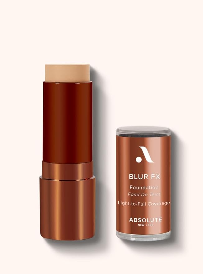 Absolute New York Cream and Sugar Blur Fx Stick Foundation, Women Make-up Cosmetic Accessories, Long-Lasting Formula, Ideal for All Skin Types