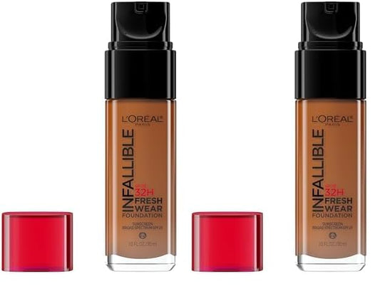 L’Oréal Paris Makeup Infallible Up to 24 Hour Fresh Wear Foundation, Copper, 1 fl; Ounce (Pack of 2)