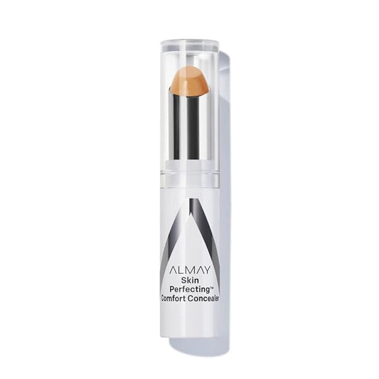 Almay Skin Perfecting Comfort Concealer, Face Makeup, Full Coverage, Natural Looking Finish, Cruelty-Free, Hypoallergenic, Dermatologist Tested, 220 Deep, 1 Count