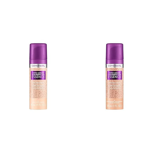 Covergirl Simply Ageless Skin Perfector Essence Foundation Bundle with Shades 20 Light and 30 Light-Medium, 1oz Each
