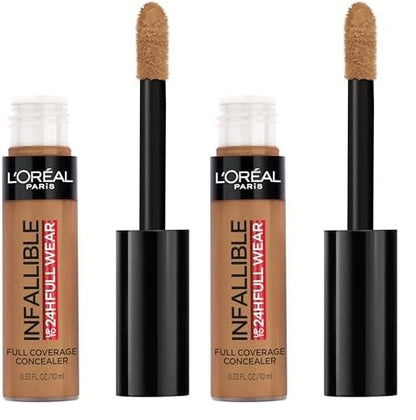 L’Oréal Paris Makeup Infallible Full Wear Waterproof Matte Concealer, Honey (Pack of 2)